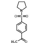 结构式 CAS# 58722-33-1, 1-[4-(1-吡咯烷基磺酰基)苯基]乙酮