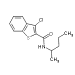 CAS#: 587846-16-0， 3-Chloro-N-(2-Pentanyl)-1-Benzothiophene-2-Carboxamide