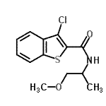 CAS#: 587846-18-2， 3-Chloro-N-(1-Methoxy-2-Propanyl)-1-Benzothiophene-2-Carboxamide
