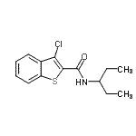 CAS#: 587846-19-3， 3-Chloro-N-(3-Pentanyl)-1-Benzothiophene-2-Carboxamide