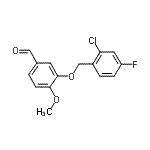 结构式 CAS# 588681-50-9, 3-[(2-氯-4-氟苄基)氧基]-4-甲氧基苯甲醛