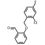结构式 CAS# 588681-52-1, 2-[(2-氯-4-氟苄基)氧基]苯甲醛
