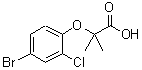 结构式 CAS# 588681-98-5, 2-(4-溴-2-氯苯氧基)-2-甲基丙酸