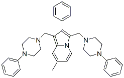 CAS#: 58892-67-4， 1,3-Bis[(4-Phenyl-1-Piperazinyl)Methyl]-7-Methyl-2-Phenylindolizine