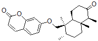 CAS#: 58939-89-2， 7-((Decahydro-1,4a,5,6-tetramethyl-7-oxo-1-naphthalenyl)methoxy)-2H-1-benzopyran-2-one