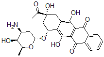 CAS#: 58957-91-8， (7R-cis)-9-Acetyl-7-((3-Amino-2,3,6-Trideoxy-alpha-L-Lyxo-Hexopyranosyl)Oxy)-7,8,9,10-Tetrahydro-6,9,11-Trihydroxy-5,12-Naphthacenedione