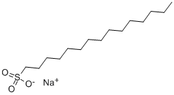 structure of CAS# 5896-54-8, 1-Pentadecanesulfonic Acid Sodium Salt;1-Pentadecanesulfonic Acid, Sodium Salt;Sodium Pentadecane-1-Sulphonate