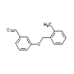 structure of CAS# 590350-87-1, 3-[(2-Methylbenzyl)Oxy]Benzaldehyde;3-[(2-Methylbenzyl)oxy]benzaldehyde;3-[(2-methylphenyl)methoxy]benzaldehyde;MFCD03422456