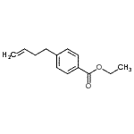 structure of CAS# 591760-20-2, Ethyl 4-(3-Buten-1-Yl)Benzoate;4-(4-Carboethoxyphenyl)-1-butene;MFCD01319583