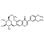 CAS#: 59183-50-5， 3-(3,4-Dimethoxyphenyl)-6-methoxy-4-oxo-4H-chromen-7-yl beta-D-glucopyranoside