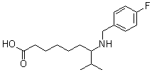CAS#: 59209-97-1， (±)-7-[[(4-Fluorophenyl)Methyl]Amino]-8-Methylnonan-1-Oic Acid