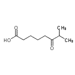 structure of CAS# 59210-01-4, 7-Methyl-6-Oxooctanoic Acid;7-methyl-6-oxo-octanoic acid;7-Methyl-6-oxooctanoic acid;MFCD02260881