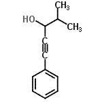 structure of CAS# 5923-02-4, 4-Methyl-1-Phenyl-1-Pentyn-3-Ol;1-PENTYN-3-OL, 4-METHYL-1-PHENYL-, (3S)-;1-Pentyn-3-ol,4-methyl-1-phenyl-;1-PHENYL-4-METHYL-1-PENTYN-3-OL