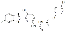 CAS#: 593238-44-9， N-[[[4-Chloro-3-(6-Methyl-2-Benzoxazolyl)Phenyl]Amino]Thioxomethyl]-2-(4-Chloro-2-Methylphenoxy)-Acetamide