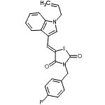 CAS#: 593275-77-5， (5Z)-5-[(1-Allyl-1H-Indol-3-Yl)Methylene]-3-(4-Fluorobenzyl)-1,3-Thiazolidine-2,4-Dione