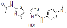CAS#: 5935-93-3， N-[5-[2-[(4-Dimethylaminophenyl)amino]thiazol-4-yl]-4-methyl-thiazol-2-yl]acetamide hydrobromide