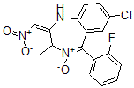 CAS#: 59469-63-5， 7-Chloro-5-(2-Fluorophenyl)-3-Methyl-2-(Nitromethylene)-2,3-Dihydro-1H-1,4-Benzodiazepine-4-Oxide