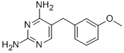 结构式 CAS# 59481-28-6, 2,4-二氨基-5-(3-甲氧基苄基)嘧啶