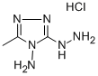 structure of CAS# 59545-76-5, 3-Hydrazino-5-Methyl-4H-1,2,4-Triazol-4-Ylamine Hydrochloride;3-HYDRAZINO-5-METHYL-4H-1,2,4-TRIAZOL-4-YLAMINE HYDROCHLORIDE