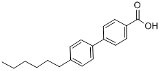 结构式 CAS# 59662-48-5, 4-正己基联苯-4'-羧酸
