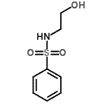 structure of CAS# 59724-42-4, N-(2-Hydroxyethyl)Benzenesulfonamide;(2-hydroxyethyl)(phenylsulfonyl)amine;MFCD00456926;N-(2-Hydroxy-ethyl)-benzenesulfonamide