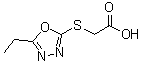 结构式 CAS# 597545-23-8, [(5-乙基-1,3,4-恶二唑-2-基)硫基]乙酸