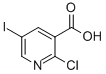 结构式 CAS# 59782-86-4, 2-氯-5-碘烟酸
