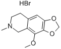 结构式 CAS# 5985-00-2, 氢化可他宁碱氢溴酸盐