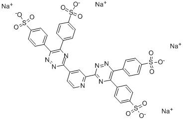 CAS#: 59895-79-3， 2,4-Bis[5,6-Di(p-Sulfophenyl)-1,2,4-Triazin-3-Yl]Pyridine Tetrasodium Salt