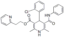 CAS#: 59946-73-5， 3-Pyridinecarboxylic acid 4-(2-chlorophenyl)-1,4-dihydro-2,6-dimethyl-5-[(phenylamino)carbonyl]-,2-(2-pyridinyl)ethyl ester