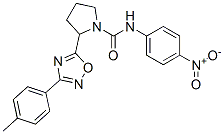 结构式 CAS# 5997-01-3, 2-[3-(4-甲基苯基)-1,2,4-恶二唑-5-基]-N-(4-硝基苯基)吡咯烷-1-甲酰胺