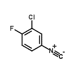 structure of CAS# 602261-99-4, 2-Chloro-1-fluoro-4-isocyanobenzene;3-Chlor-4-fluorphenylisocyanide;3-Chloro-4-fluorophenylisocyanide