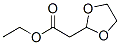 structure of CAS# 60234-78-8, Ethyl 2-(1,3-Dioxolan-2-Yl)Acetate;2-(1,3-Dioxolan-2-Yl)Acetic Acid Ethyl Ester;Ethyl 2-(1,3-Dioxolan-2-Yl)Ethanoate;Nsc28932