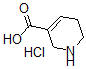 structure of CAS# 6027-91-4, Guvacine Hydrochloride;3-Pyridinecarboxylic Acid, 1,2,5,6-Tetrahydro-, Hydrochloride;1,2,5,6-Tetrahydro-3-Pyridinecarboxylic Acid Hydrochloride;GUVACINE HYDROCHLORIDE >96% \ GABA UPTAK