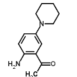 结构式 CAS# 60283-14-9, 1-[2-氨基-5-(1-哌啶基)苯基]乙酮