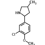 CAS#: 603068-57-1， 2-(3-Chloro-4-methoxyphenyl)-4-methylpyrrolidine
