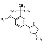 CAS#: 603068-79-7， 2-[4-Methoxy-3-(2-methyl-2-propanyl)phenyl]-4-methylpyrrolidine