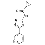 CAS#: 603073-23-0， N-[5-(3-Pyridinyl)-1,3,4-thiadiazol-2-yl]cyclopropanecarboxamide