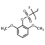 structure of CAS# 60319-07-5, 2,6-Dimethoxyphenyl Trifluoromethanesulfonate;2,6-Dimethoxyphenyl trifluoromethanesulfonate;637874_ALDRICH