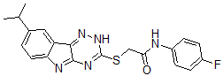 CAS#: 603947-27-9， N-(4-Fluorophenyl)-2-[[8-(Isopropyl)-2H-1,2,4-Triazino[5,6-b]Indol-3-Yl]Thio]-Acetamide