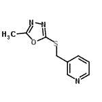 CAS#: 604740-76-3， 3-{[(5-Methyl-1,3,4-oxadiazol-2-yl)sulfanyl]methyl}pyridine