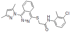 CAS#: 604754-60-1， N-(3-Chloro-2-Methylphenyl)-2-[[4-(3,5-Dimethyl-1H-Pyrazol-1-Yl)-1-Phthalazinyl]Thio]-Acetamide