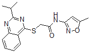 CAS#: 604794-52-7， 2-[[2-(Isopropyl)-4-Quinazolinyl]Thio]-N-(5-Methyl-3-Isoxazolyl)-Acetamide