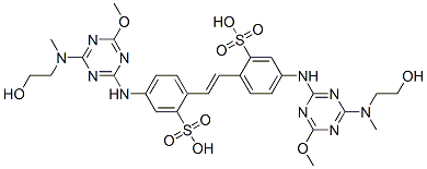 CAS#: 60501-28-2， 4,4'-Bis[[4-[(2-Hydroxyethyl)Methylamino]-6-Methoxy-1,3,5-Triazin-2-Yl]Amino]Stilbene-2,2'-Disulphonic Acid