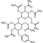 CAS#: 60515-61-9， 4-Aminophenyl 2,3,6-Tri-O-Acetyl-4-O-(2,3,4,6-Tetra-O-Acetylhexopyranosyl)-1-Thiohexopyranoside