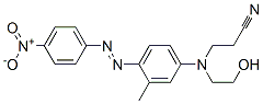 结构式 CAS# 6054-58-6, 3-[N-(2-羟基乙基)-4-[(4-硝基苯基)偶氮]间甲苯氨基]丙腈