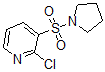 结构式 CAS# 60597-70-8, 2-氯-3-(1-吡咯烷基磺酰基)-吡啶