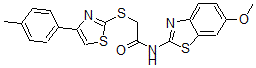 CAS#: 606089-12-7， N-(6-Methoxy-2-Benzothiazolyl)-2-[[4-(4-Methylphenyl)-Thiazol-2-Yl]Thio]-Acetamide