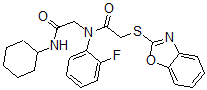 CAS#: 606098-42-4， 2-(2-Benzoxazolylthio)-N-[2-(Cyclohexylamino)-2-Oxoethyl]-N-(2-Fluorophenyl)-Acetamide