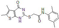 CAS#: 606108-44-5， 2-[(1,4-Dihydro-5,6-Dimethyl-4-Oxothieno[2,3-d]Pyrimidin-2-Yl)Thio]-N-(2,5-Dimethylphenyl)-Acetamide